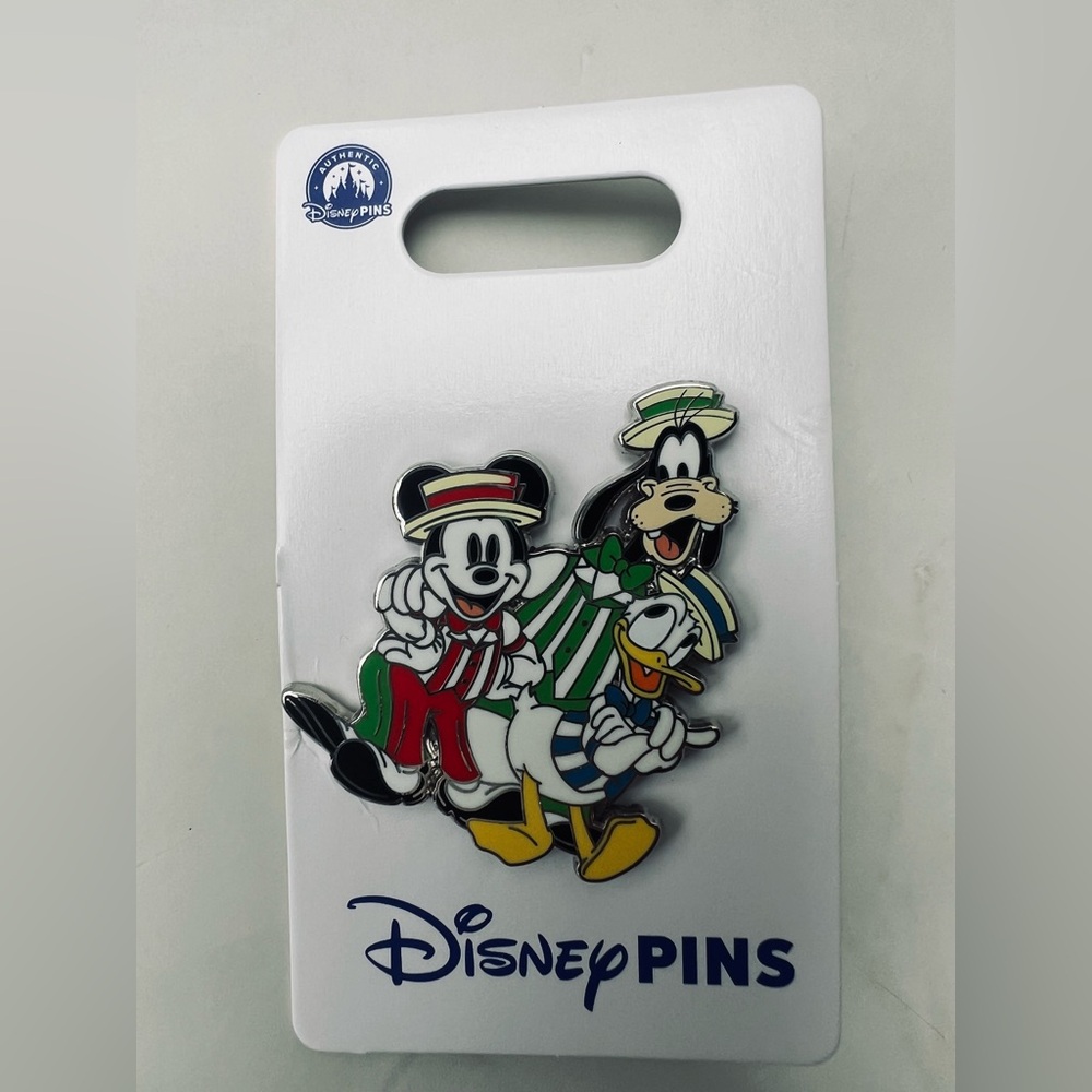Disney Parks Main Street USA Dapper Dans Mickey Mouse Goofy Donald OE Pin